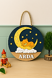 Ay Üstünde Uykucu Aslan Kapı Süsü