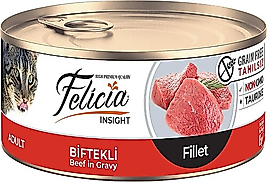 Felicia Biftekli Yetişkin Kedi Yaş Mama Konserve