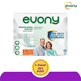 Evony Belbantlı Yetişkin Hasta Bezi Büyük (L) - 120 Adet