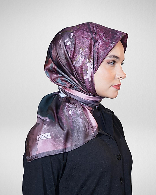 Dijital Kristal Eşarp Pastel Boya Desen