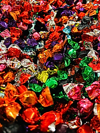Renkli Mini Bonbon Şeker
