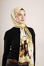 FLOOR İPEK ŞAL İTALYAN DİKİŞİ DESEN-1