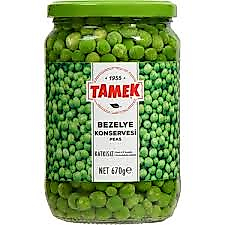 Tamek 670 gr bezelye cam