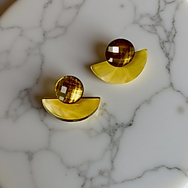 Yarım Halka Daire Niş Vintage Küpe