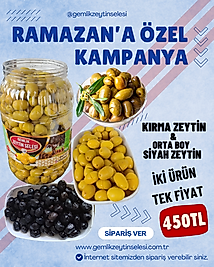 2 ürün birden Kampanya (Kırma Zeytin & Ortaboy Siyah Zeytin)
