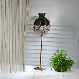 Klasik Lambader Gold Ayak Yeşil Başlık 170cm.
