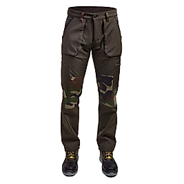 Toytex Softshell Pantolon Avcı Kamuflaj Desenli Haki