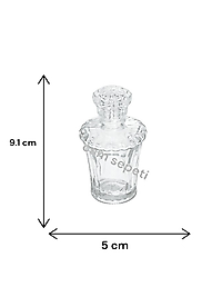 50 cc Çizgili Cam Kolonya Şişesi