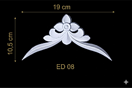 ED-08 Dekoratif Esnek Aplik (2'li)