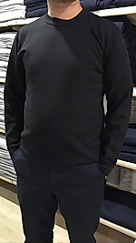 STAR SWEAT İÇİ POLARLI 2 İPLİK SIFIR YAKA Siyah
