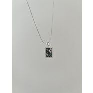 Çelik Silver Taşlı Kolye