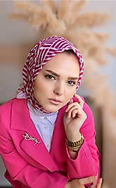 Digital Baskılı Pamuklu Eşarp Kibrit Desen Fuşya