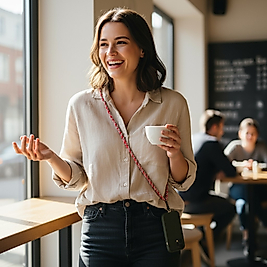 Mercan Dalgası Telefon Askısı