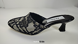 Saten dantel detaylı abiye terlik