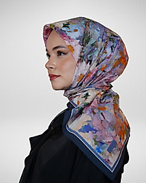 Spring Eşarp Pastel Çiçek Desenli