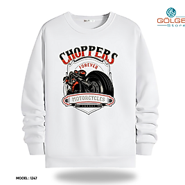 Motorcu Model Bisiklet Yaka Erkek kadın Slimfit Sweatshirt
