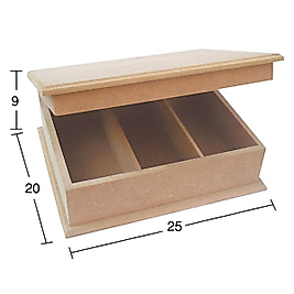 KU 220 3 BÖLMELİ DÜZ ÇAY KUTU