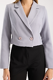 GRİ BLAZER CEKET KISA