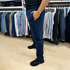 2 İplik Pamuk Indigo Erkek Eşofman Altı
