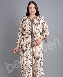 DIAGONAL ELBİSE BEJ