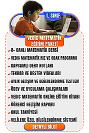 1. SINIF VEDIC MATEMATİK EĞİTİM PAKETİ