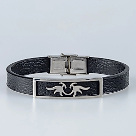 Erkek Deri Çelik Bileklik