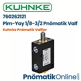 Kuhnke 760262121 | 1/8" -  3/2 Pim-Yay Pnömatik Valf