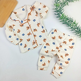 Leaf Düğmeli Pijama Takımı