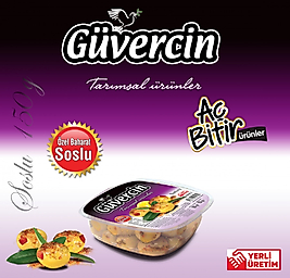 GÜVERCİN 150 Gr Aç Bitir Biberli Yeşil Zeytin Özel Soslu