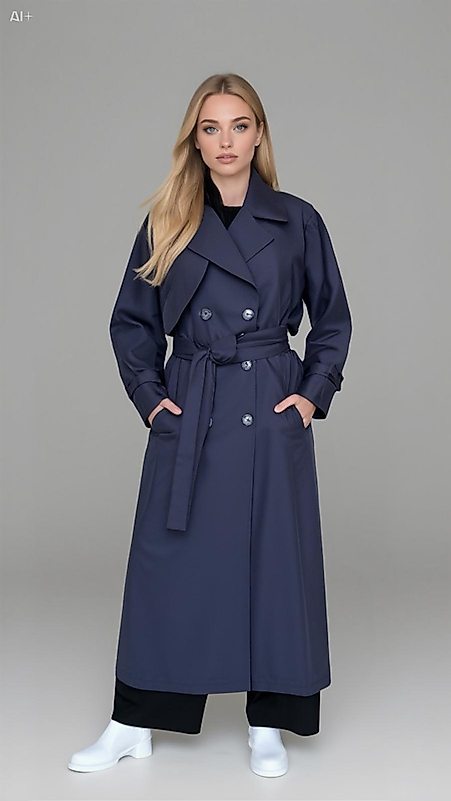 Düğmeli Lacivert Kap