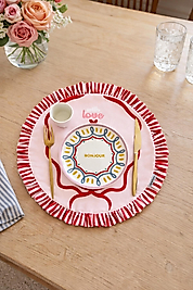 Sloganlı Yuvarlak Amerikan Servis