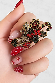 Noel Şekerli Papuç Broş