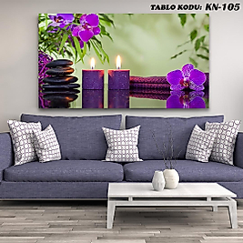 MERCAN MOBİLYA VE AKSESUAR ,70*130 MOR MUMLU ÇİÇEK KANVAS KABLO