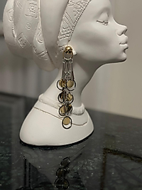 Gold&Gümüş Sallantılı Küpe