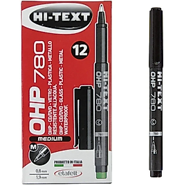 Hi-Text MRCHT0102 780 M Asetat, Cd Kalemi Siyah 12 Adet