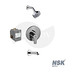 NSK Ankastre Banyo Batarya Seti - Krom / İç Set Sıva Altı Grubu Dahil ARKHEV0025