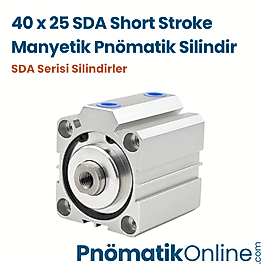 40x25 SDA Manyetik Short Strok Pnömatik Silindir