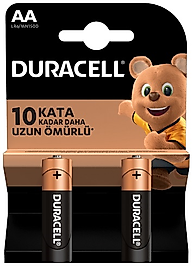 DURACELL PİL 2 Lİ AA KALEM PİL