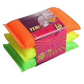 Petek Dokulu Bulaşık Süngeri 3'lü