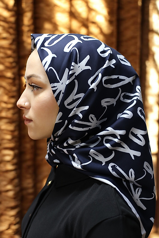 Alfa Twill Eşarp  Geometrik Desenli