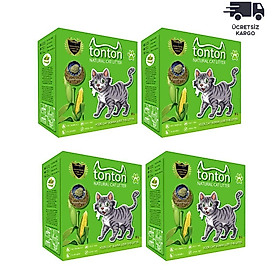 Tonton Mısır Koçanı Granülü 8 lt 4'lü Kedi Kumu
