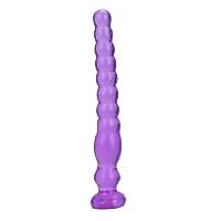 BDR-L0220-3 Ultra Realistik Dokulu Boğumlu Anal Butt Plug 27 CM - Mor
