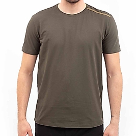 VAV WEAR Outdoor Kısa Kollu T-Shirt Basic Pamuklu Erkek BASETI03 - Haki