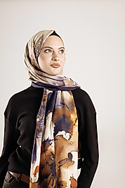 FLOOR İPEK ŞAL İTALYAN DİKİŞİ DESEN-1