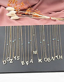 Jade'm Gold Çelik H  Harfli Kolye