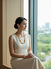 Yemen Akik Kolye Bileklik Seti