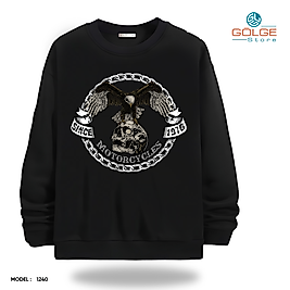 Motorcu Model Bisiklet Yaka Erkek kadın Slimfit Sweatshirt