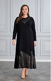 parlak detaylı kumaş elbise