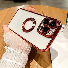 iPhone 13 Pro Lens Korumalı Telefon Kılıfı Kırmızı