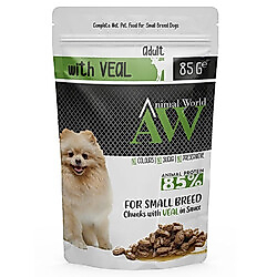 Animal World With Veal Dana Etli Küçük Irk Köpek Yaş Maması 85 Gr
